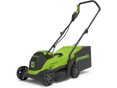 Greenworks GD24LM33: Cortacésped inalámbrico de 24V con batería de 2Ah