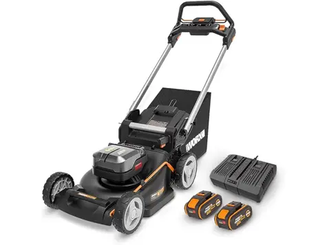 Cortacésped Nitro 40V Worx | 2 baterías 4Ah | Tracción | Mulching | 7 alturas