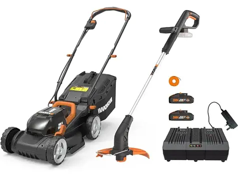 WORX WG927E - Cortacésped inalámbrico (20V) + recortadora de césped (18V)