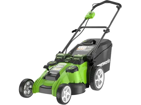 Greenworks Cortacésped batería doble cuchilla G40LM49DB - Potente y versátil.