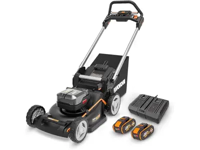 Cortacésped Nitro 40V Worx | 2 baterías 4Ah | Tracción | Mulching | 7 alturas