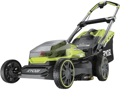 RYOBI Cortacésped Eléctrico Sin Cable Brushless 18V ONE+ Ø40cm - Recogida y Mulching.